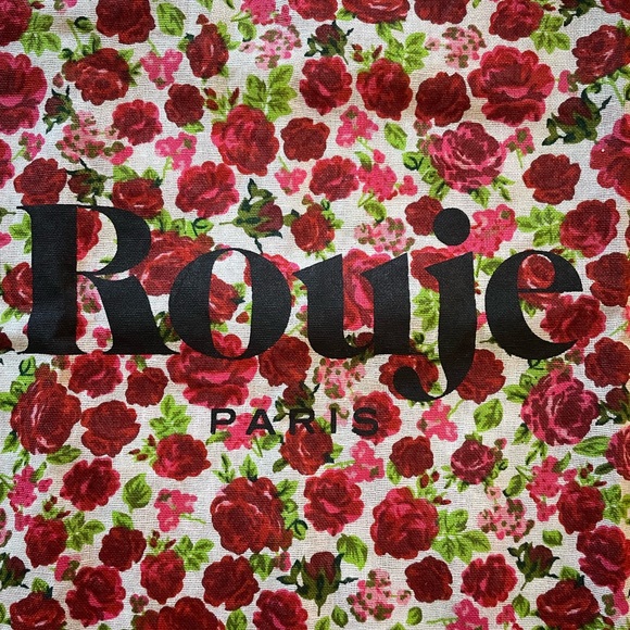Rouje Handbags - Rouje Red and Green Floral Fabric